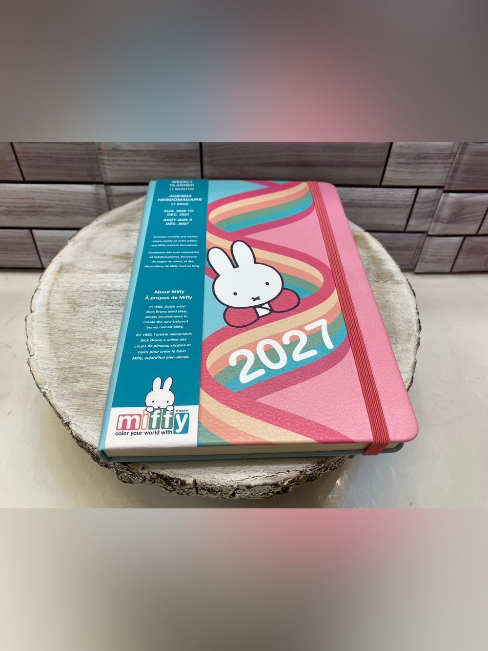 Miffy ❤️Monthly 17 months Planner Aug.2026 to Dec.2027 Cognac NEW